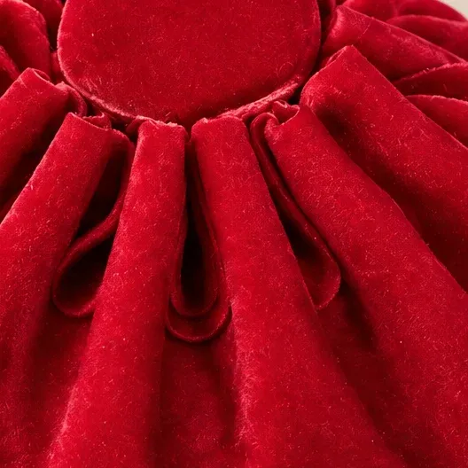 Close-up of the suede in Red